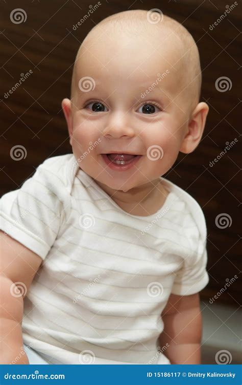 Happy laughing baby stock image. Image of child, playful - 15186117