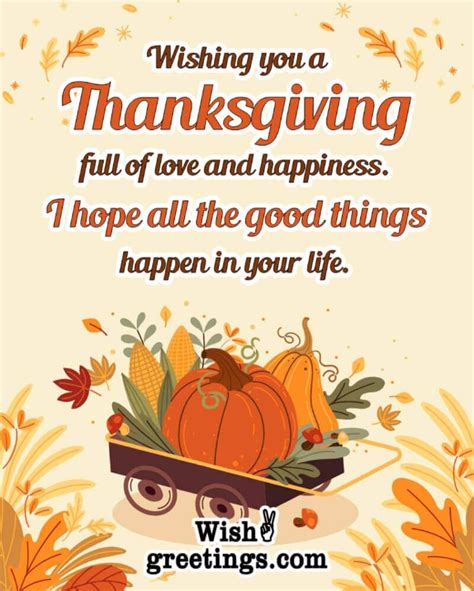 Happy Thanksgiving Wishes And Images - Wish Greetings