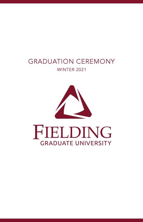 2021 Virtual Graduation Fielding Graduate University by Fielding Graduate University - Issuu