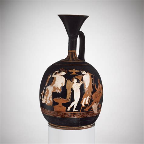 Terracotta squat lekythos (oil jar) | Greek, Attic | Late Classical | The Met