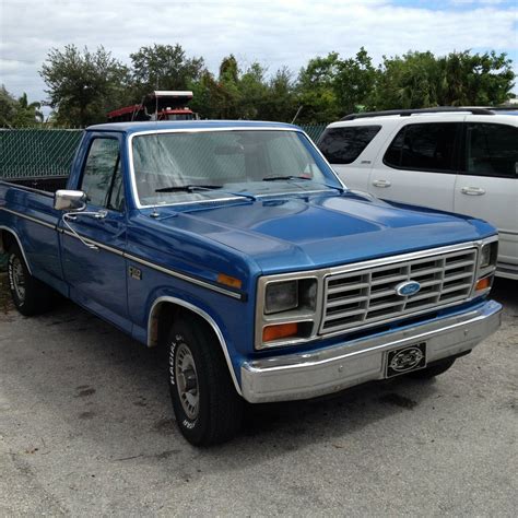 1985 Ford F-150 Blue Regular Cab Long Bed 2WD Manual Transmission ...