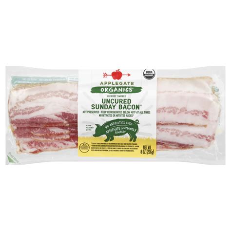 Applegate Organics Hickory Smoked Uncured Sunday Bacon - Shop Bacon at H-E-B