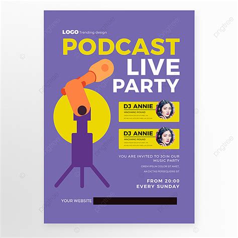 Broadcast Microphone Podcast Poster Template Download on Pngtree