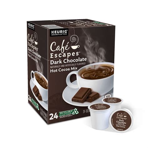 Café Escapes Dark Chocolate Hot Cocoa Keurig K-Cup Pods 24-Count ...