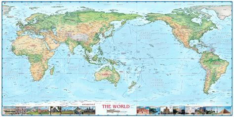 Printable World Map Pacific Centered - Printable Word Searches