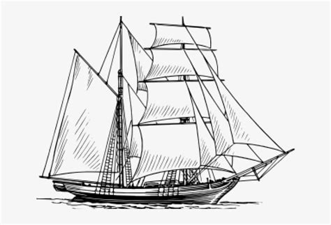 Old Sailing Ships Clipart Vector - Sailing Ship Black And White PNG Image | Transparent PNG Free ...