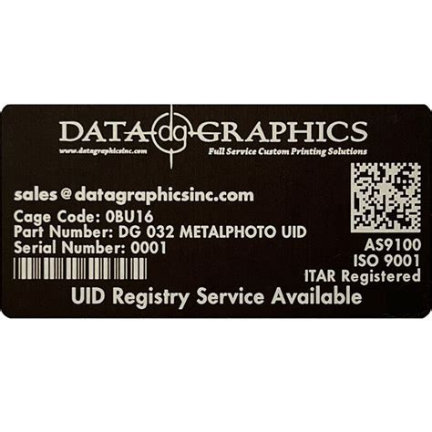 Barcode and Serialized Nameplates | Data Graphics