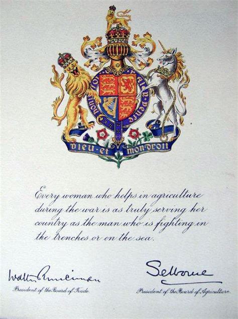 WW1 WLA Certificate