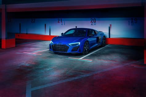 Blue Audi R8 Wallpaper