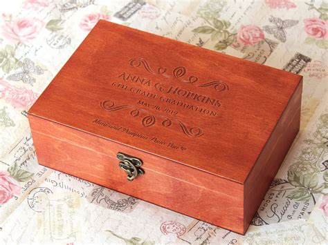 Graduation Gift Box Treasury Wood Box Custom Quote Wooden - Etsy Ireland