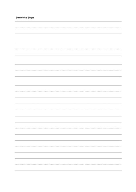 Sentence Strips Paper Template printable pdf download