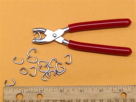 Hog Ring Pliers & 3/8 Hog Rings for Sausage or Meat Casings Also Tags ...