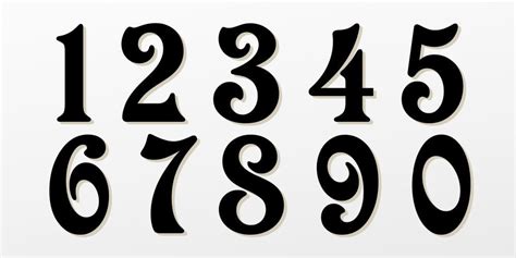 Victorian Fancy Number Fonts | Number fonts, Numbers font, Lettering fonts