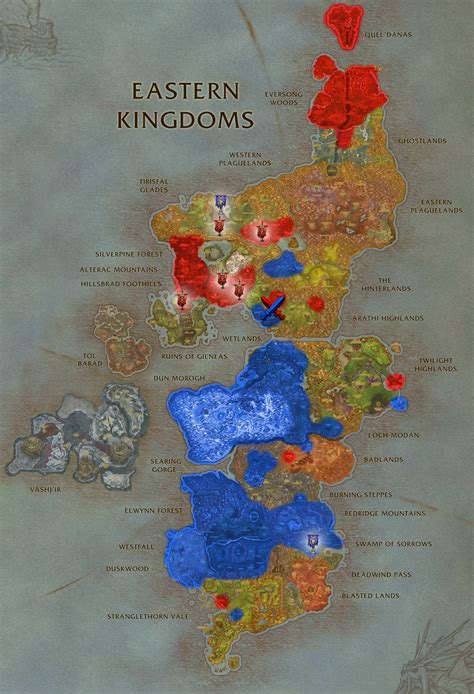 Map Of The Eastern Kingdoms - Maping Resources