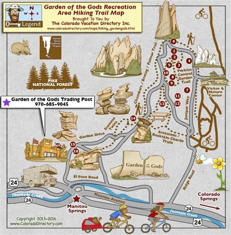 Garden of the Gods Hiking Trail interactive map | Parks, Camping, Mapa