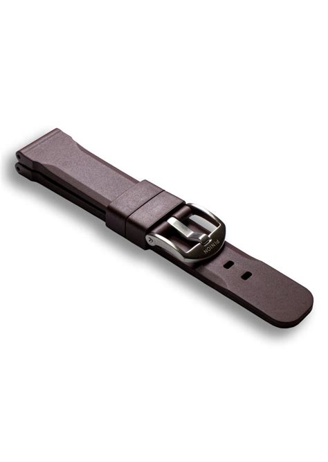 22mm Brown rubber strap - Pinion Watch Company