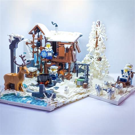 LEGO MOC Winter Outpost (CMF 22 - Snow Guardian habitat) by Jildos_legoplanet | Rebrickable ...