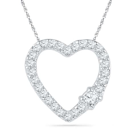 1/4 CT. T.W. Diamond Heart Pendant in 10K White Gold|Zales | Heart pendant gold, Heart pendant ...