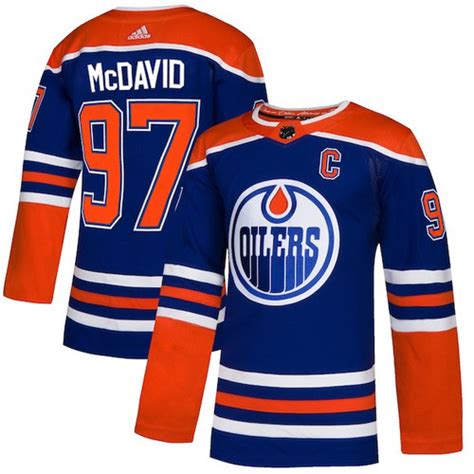 Men’s Edmonton Oilers Connor McDavid adidas NHL Authentic Royal Home ...