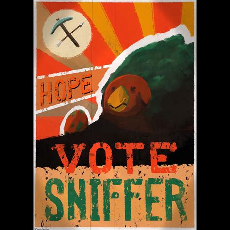 I drew an old timey propaganda poster for the Sniffer, Mob Vote. : r/Minecraft