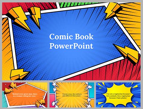 Dynamic Comic Book PowerPoint Background for Presentations