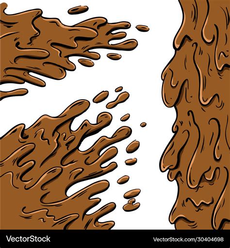 Mud splashes cartoon Royalty Free Vector Image