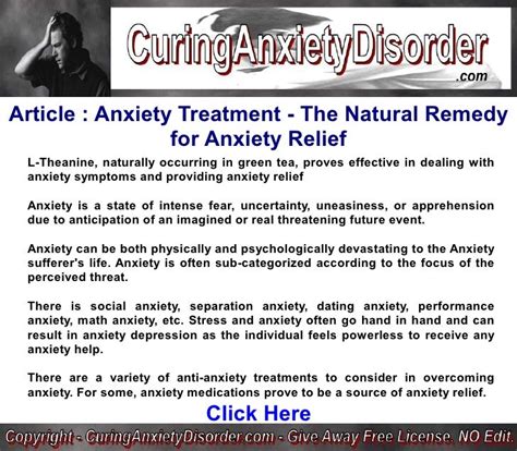 Anxiety Treatment The Natural Remedy For Anxiety Relief Curing An…