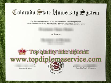 How to make a fake Colorado State University Global diploma