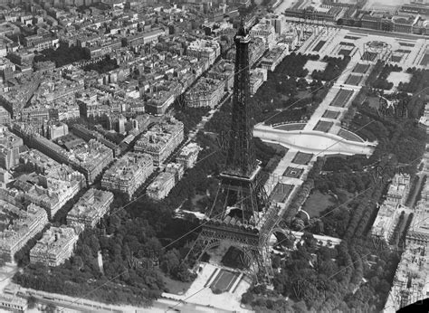 Paris. The Eiffel tower. Aerial view.