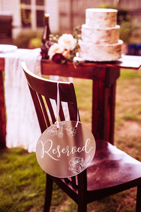 Wedding Reserved Sign Acrylic Wedding Sign Reserved Seat - Etsy