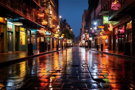 Premium AI Image | Bourbon Street Nightlife photography