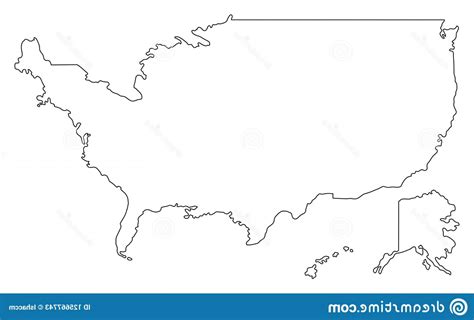 America Outline Vector at Vectorified.com | Collection of America ...