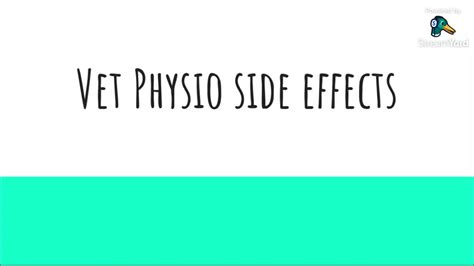 What are the side effects of veterinary physiotherapy in our pets?