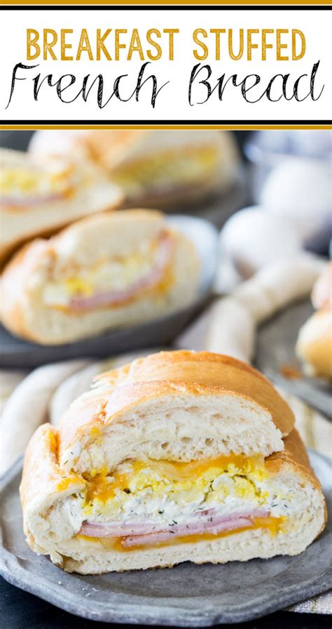 Breakfast Stuffed French Bread - Easy Peasy Meals