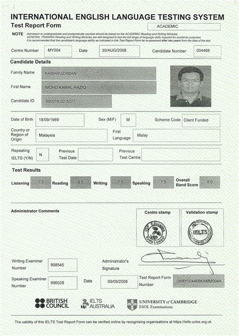 IELTS Certificate