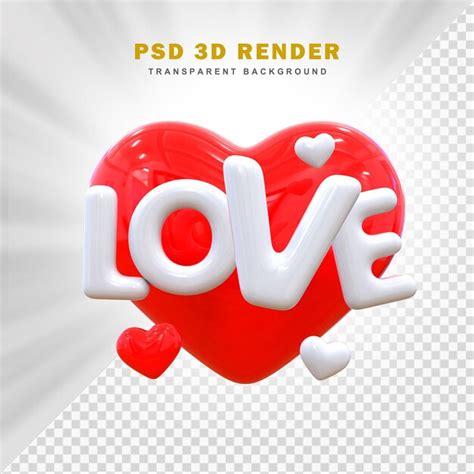 Premium PSD | Happy valentine's day with 3d hearts