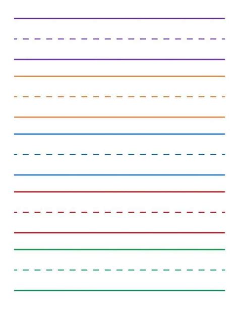 Kindergarten Lined Paper | Free Printable - Troubleshooting Motherhood | Writing practice paper ...