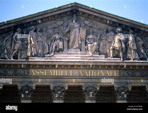 Facade, French National Assembly building, Paris, France Stock Photo ...