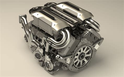 Bugatti W16 Engine Animation