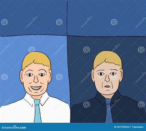 Serious face meme stock vector. Illustration of emotion - 261706463