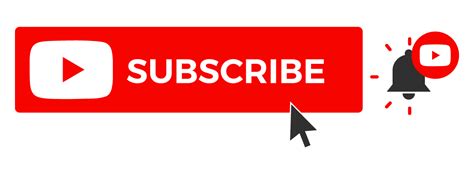 YouTube Subscribe button png vector + Notification Bell