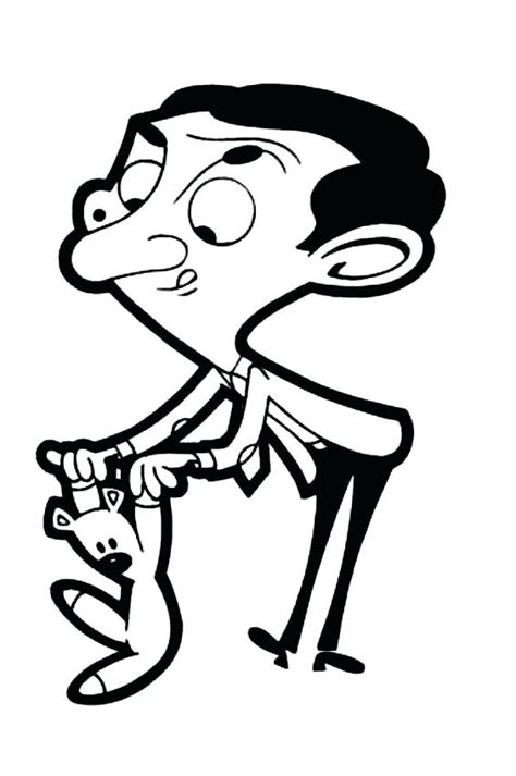 Coloring Pages | Best Populor Cartoon Charactors Mr Bean Coloring Pages