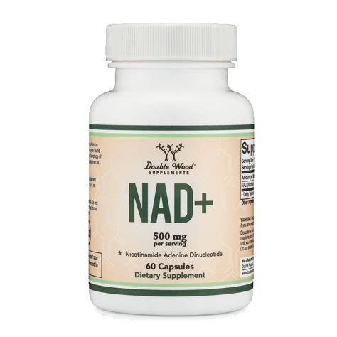 NAD+ Supplement - 60 x 250 mg capsules - Boosts Nicotinamide Adenine Dinucleotide (NAD) Levels ...