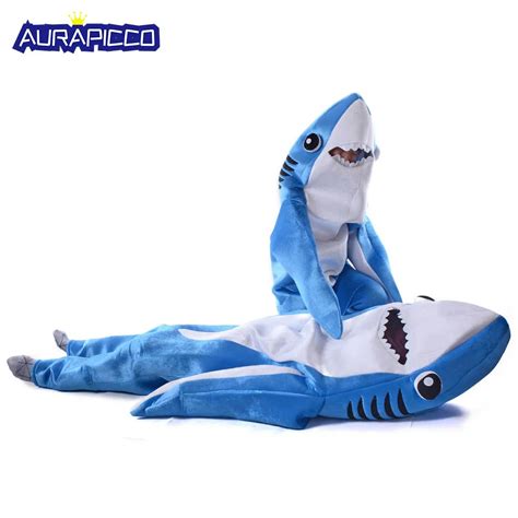 Blue-Shark-Costume-Adult-Kids-Party-Shark-Cosplay-Jumpsuit-Unisex-Sea ...