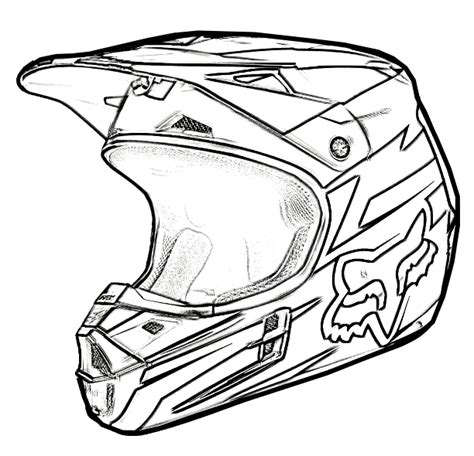 Dirt Bike Helmet Coloring Pages — Allmadecine Weddings Sketch Coloring Page | Bike drawing, Dirt ...