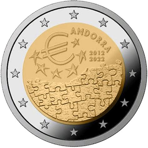 2 euro coin - 10 years of currency agreement between Andorra and the EU | Andorra 2022