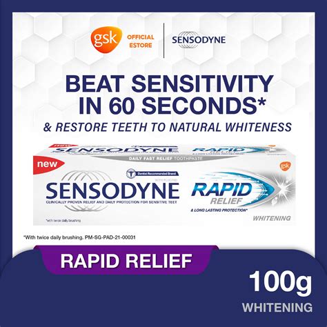 Buy Sensodyne Sensitive Rapid Relief Whitening Toothpaste, 100 g Online ...