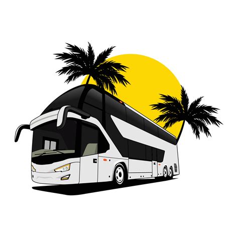 Modern tourism bus logo design on white background 20457520 Vector Art ...