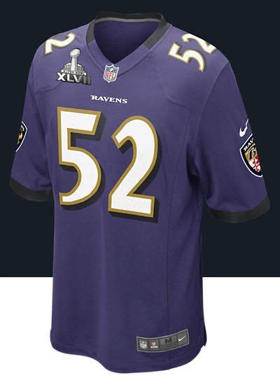 NFL Championship Baltimore Ravens (Ray Lewis) Men's Football Home Game ...