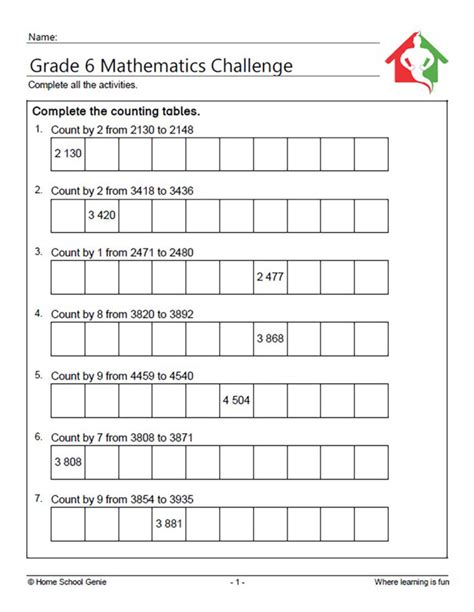 2nd Grade Math Challenge Worksheet